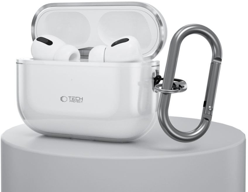 Këllëf mbrojtës Tech-Protect FlexAir për Apple AirPods Pro 3, TPU, me unazë, transparent
