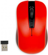 Глушец iBOX LORIINI, wireless, USB, црна и црвена