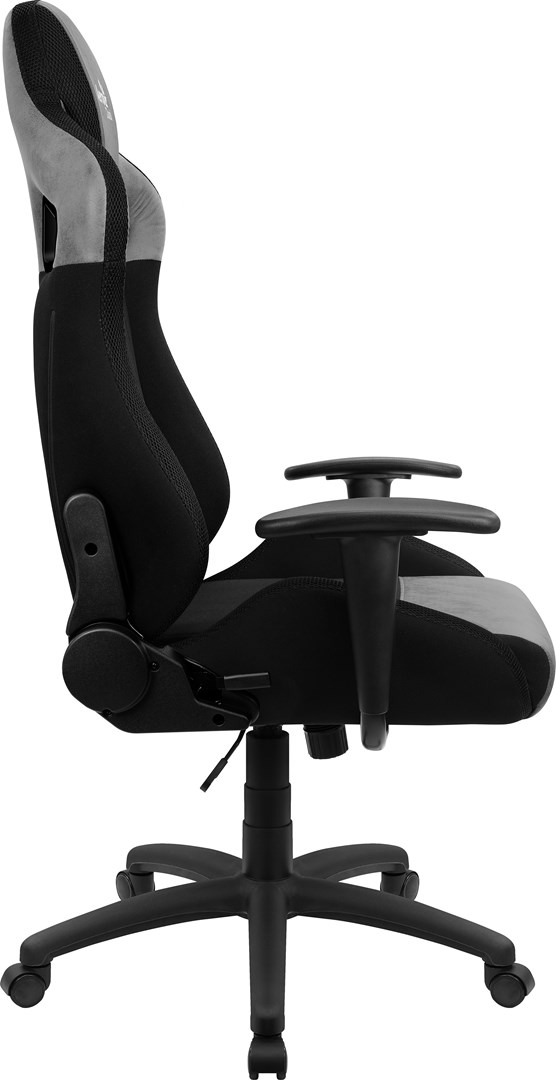 Karrige lojërash AeroCool EARL AeroSuede, 150 kg, e zezë/e hirtë
