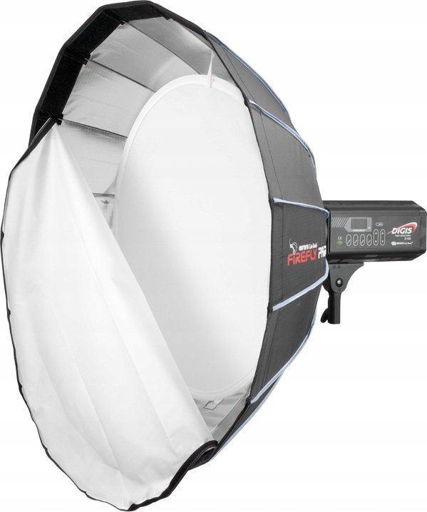 Софтбокс на преклоп Aurora Firefly Par Ø95cm, за бајонети Bowens Aurora Walimex, сребрен