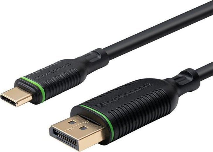 Kabull adaptor video Microconnect MC-USBCDP2, USB Type-C në DisplayPort, 8K, 2 m, i zi