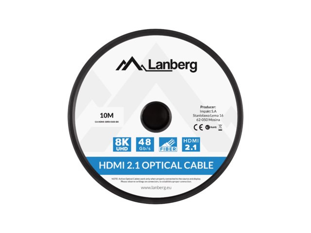 Kabllo HDMI AOC M/M v2.1, 10 m, e zezë