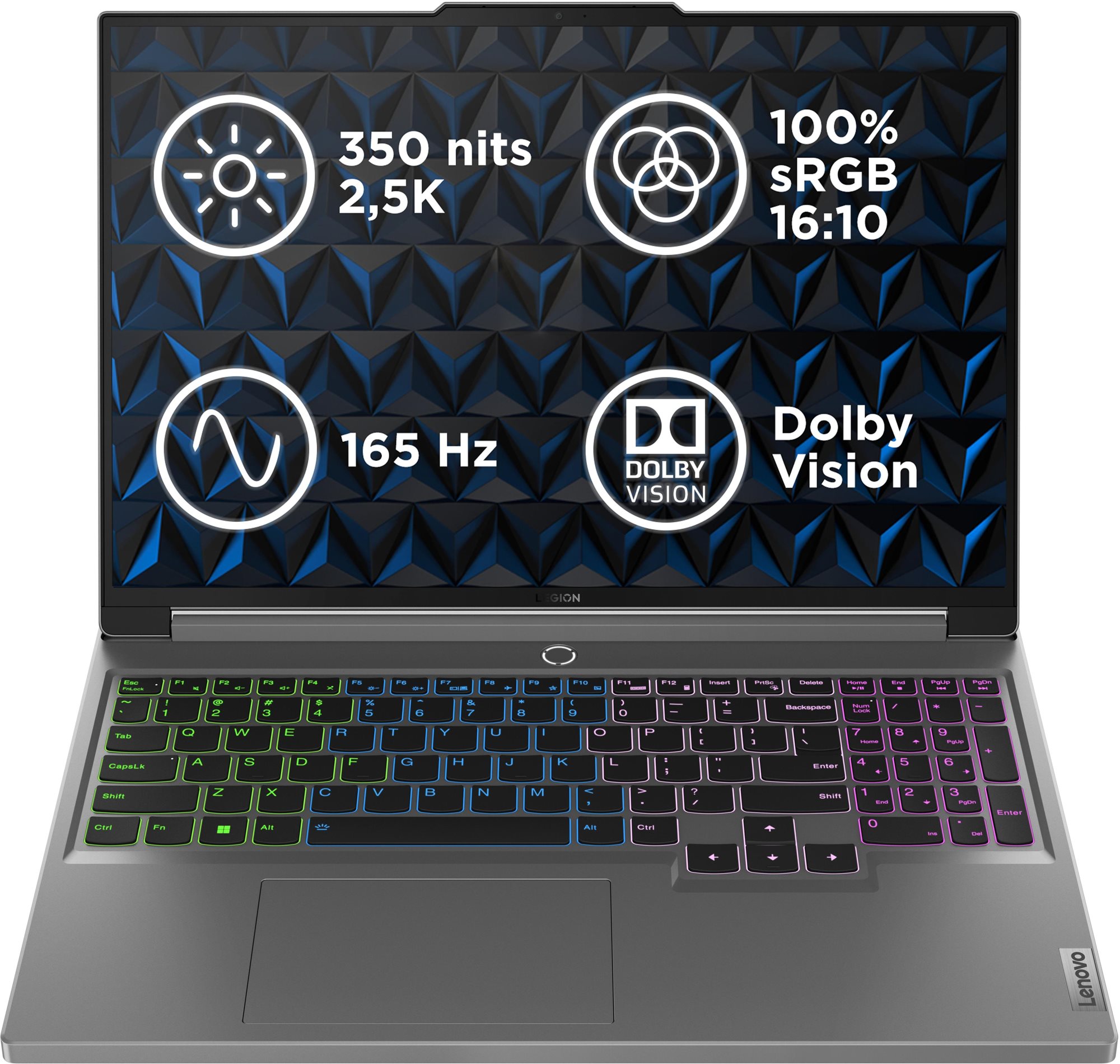 Laptop Lenovo Legion 5 16IRX9, 16" 165 Hz, Intel Core i7 14650HX, 16 GB RAM, 1 TB SSD, NVIDIA GeForce RTX 4060, i hirtë