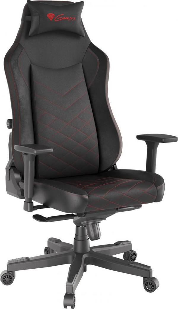 Karrige lojërash Genesis Nitro 890 G2, mekanizëm luhatjeje, bazë metalike, e zezë