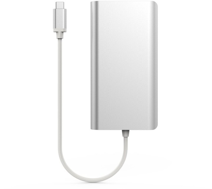 Konvertues PremiumCord USB3.1 type-C në HDMI+VGA+RJ45+2xUSB3.0+SD card +3,5mm+PD charge
