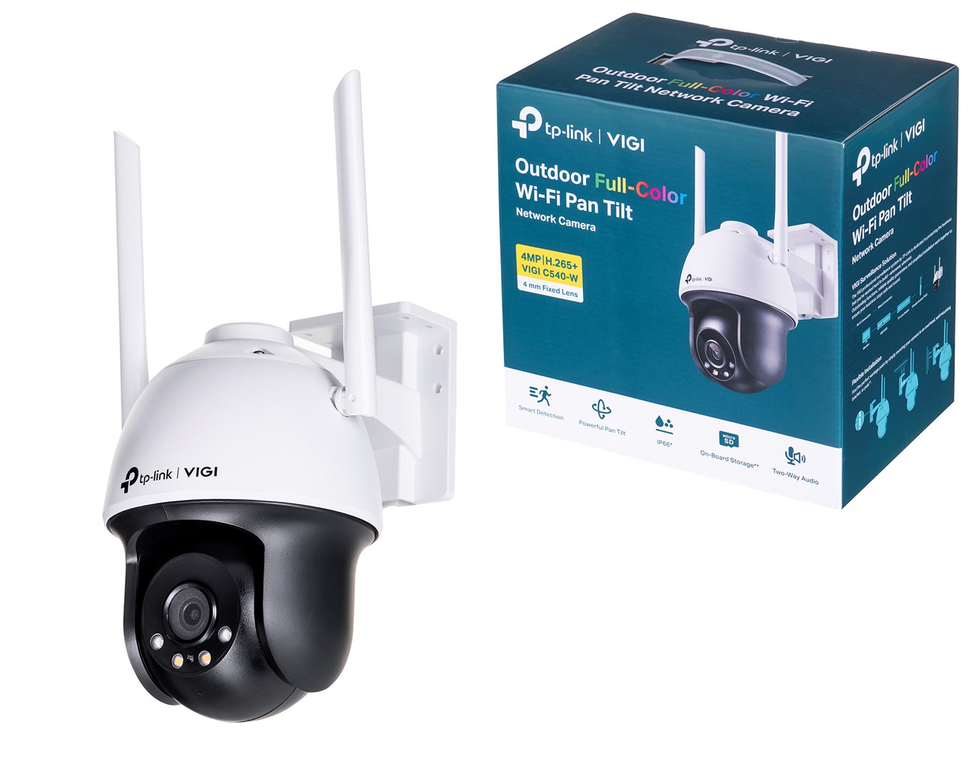 Kamerë sigurie TP-LINK TP-LINK VIGI C540-W, 4 MP, 2560 x 1440, me mikrofon të integruar, e zezë / e bardhë