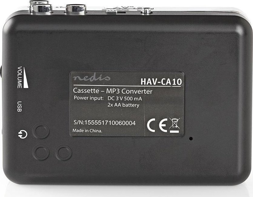 Konvertues kasetë në MP3 portativ USB, me kabllo USB, me softuer, gri