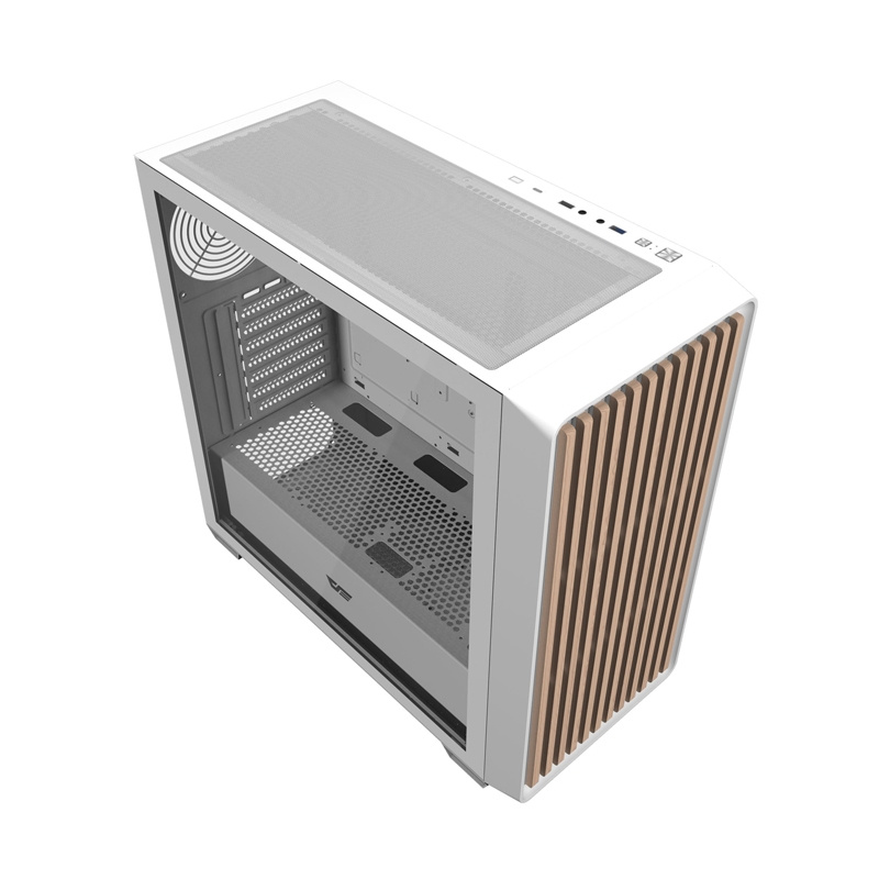 Kuti kompjuteri DarkFlash DS900WD, ATX Mid Tower, panel xhami i temperuar, e bardhë