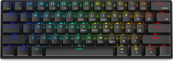 Tastierë Krux Neo PRO RGB Wireless Gateron (KRX0076), e zezë