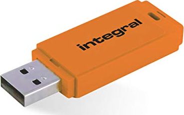 USB flash Integral Neon, 64GB, portë USB, portokalli neon