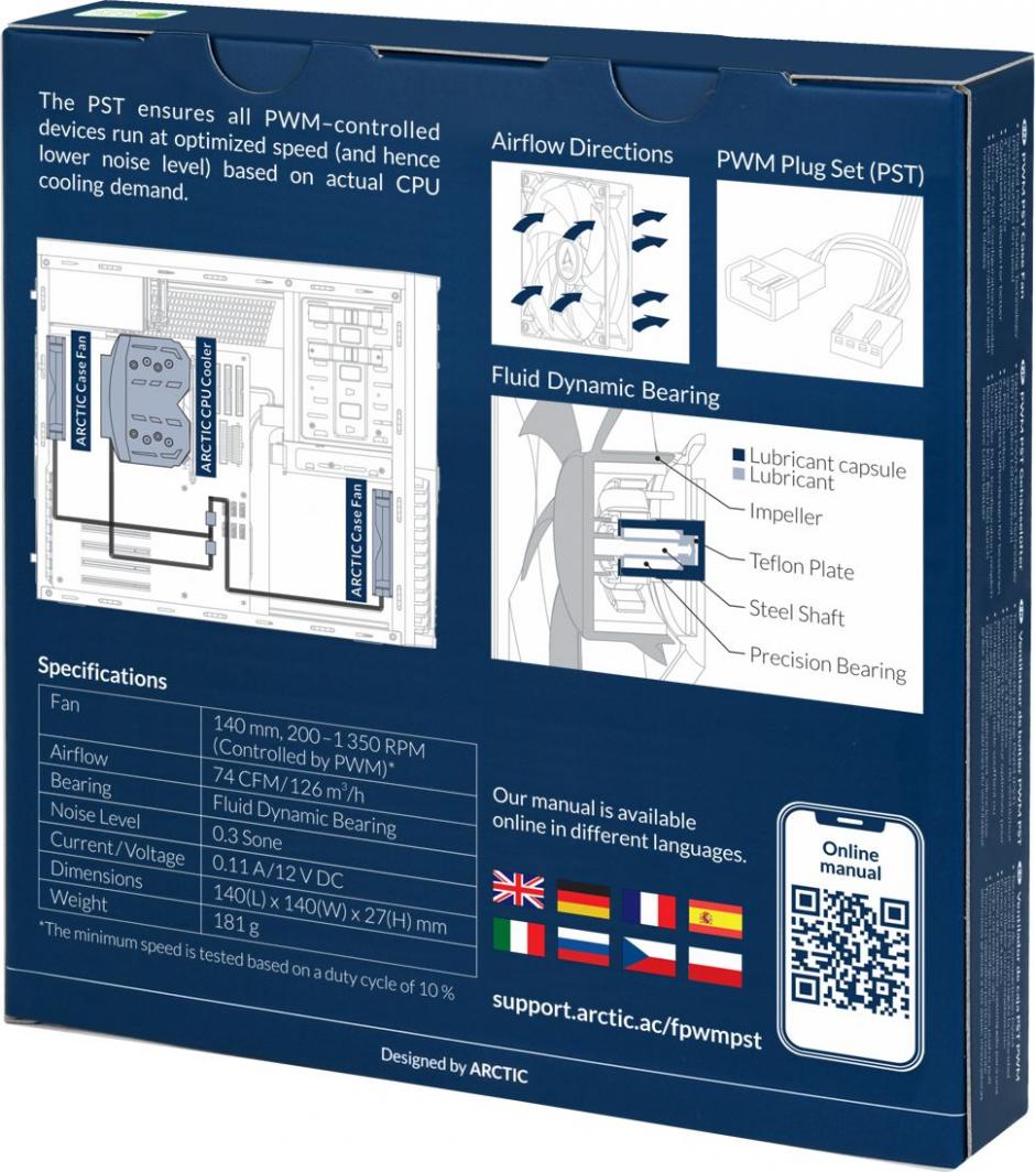 Ftohës Arctic F14 PWM PST, 140 mm