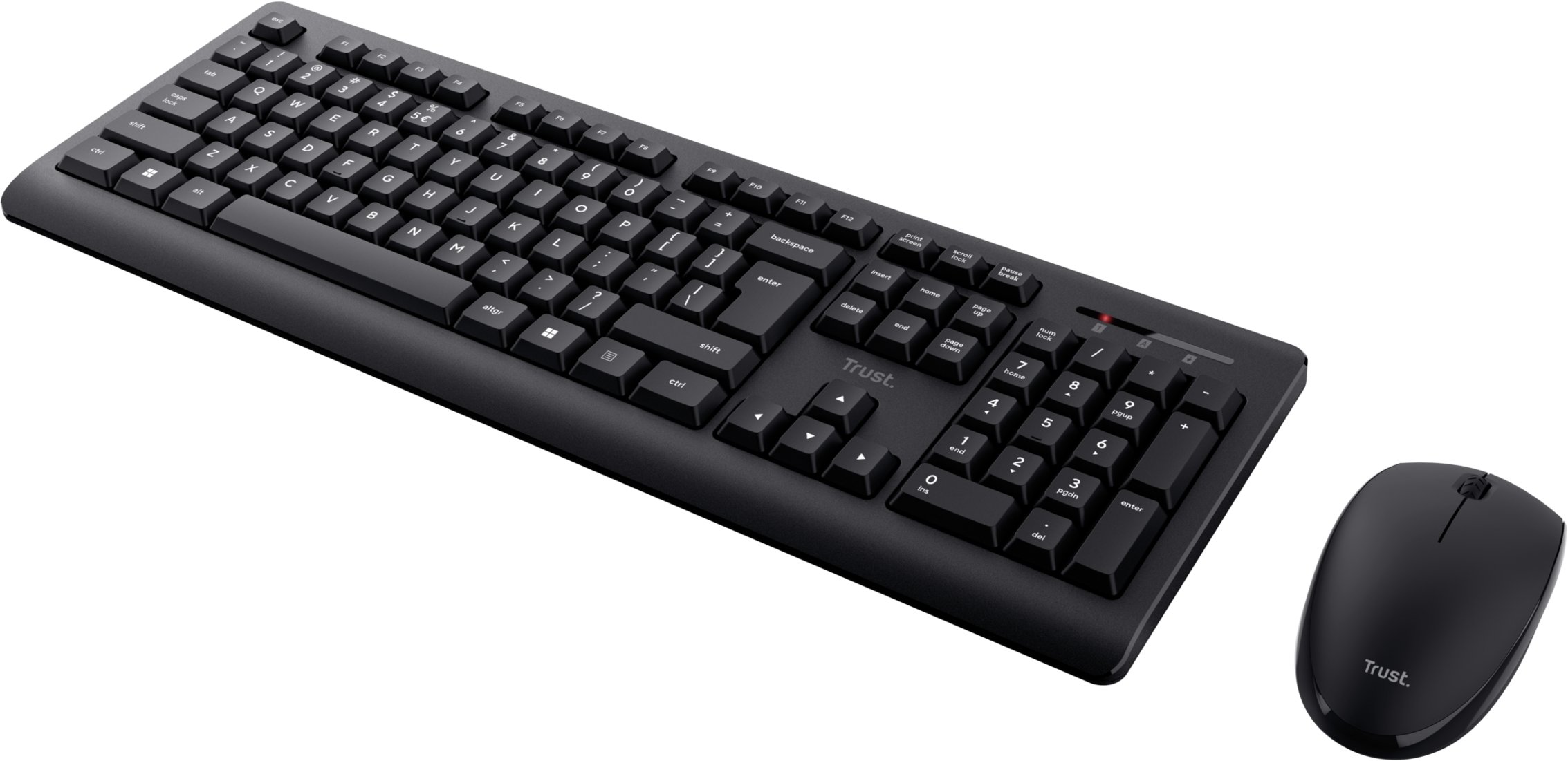 Set tastierë dhe mi Trust Primo, wireless, layout gjerman QWERTZ, i zi