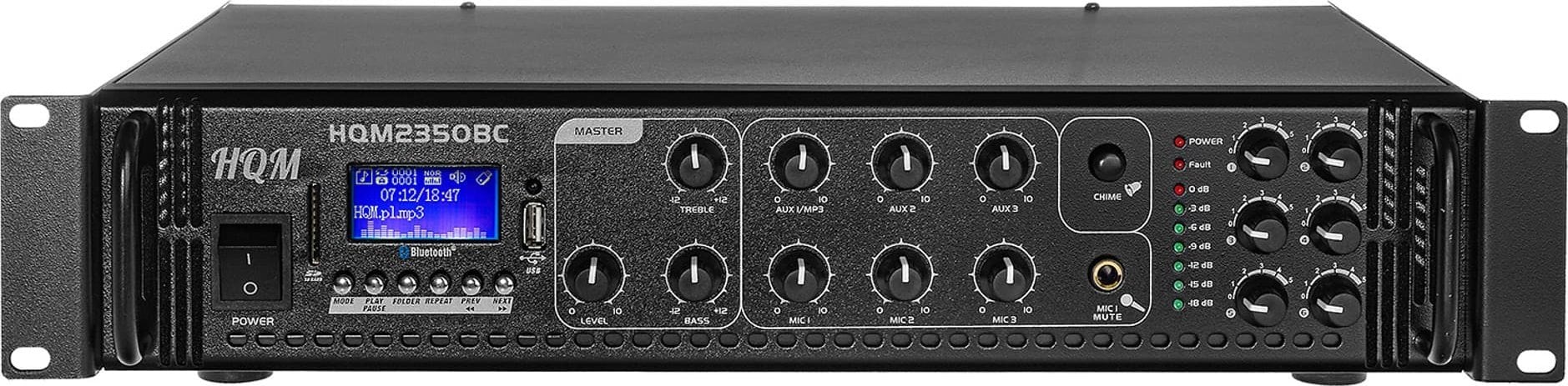 Amplifikator PA Hqm, 350W RMS, 6 zona, Bluetooth