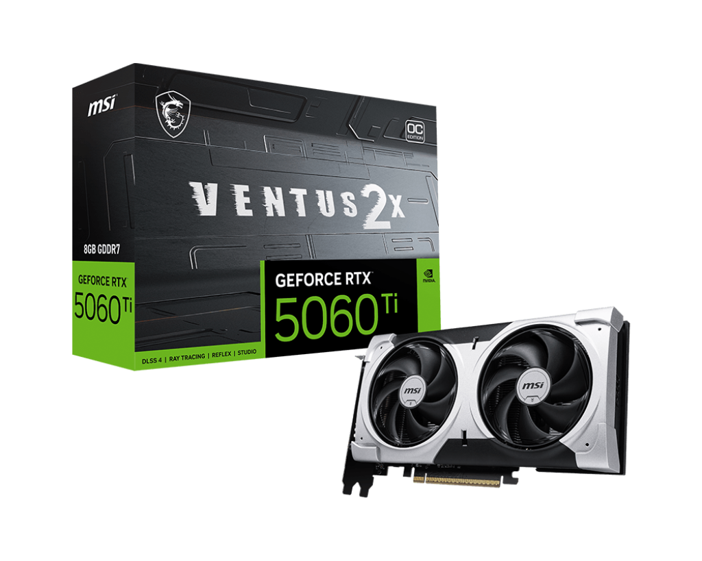 Kartela grafike MSI RTX 5060 Ti 8GB GDDR7, Ventus 2X, Dual Fan