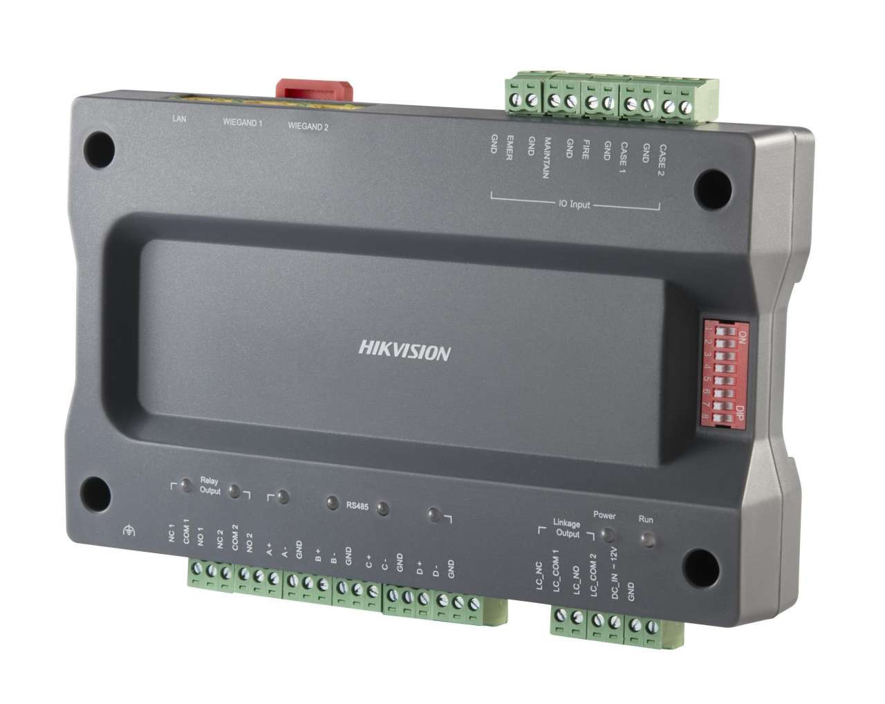 Kontrollues ashensori Hikvision DS-K2210, master elevator controller, TCP/IP RS-485, i zi