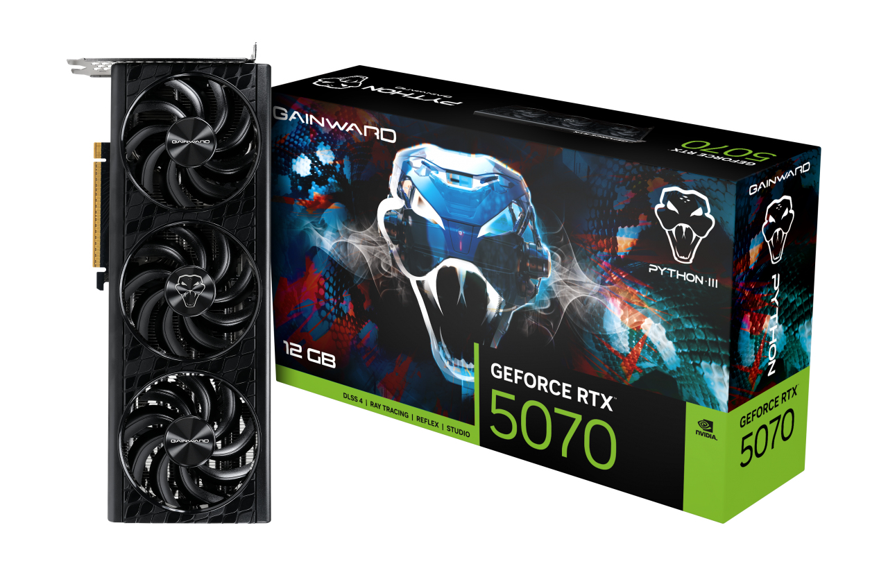 Kartelë grafike Gainward GeForce RTX 5070 Python III - 12GB - GDDR7 - 192-bit