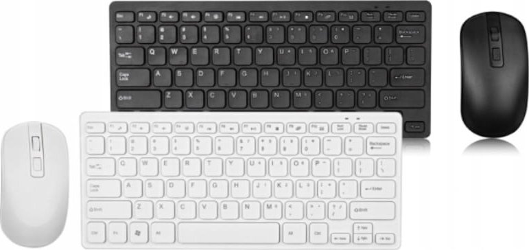 Set tastierë dhe mi kompjuterik wireless, USB 2.4GHz, 1200 DPI, i zi