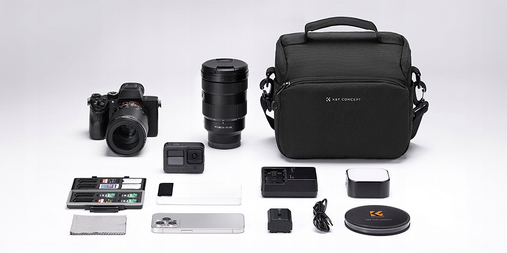 Çantë fotografike K&amp;F Concept Urban Wander 05, 5L, shpatull, e zezë