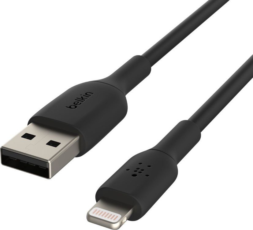 Kabllo karikimi Belkin CAA001BT1M, USB A në Lightning, 1 m, e zezë