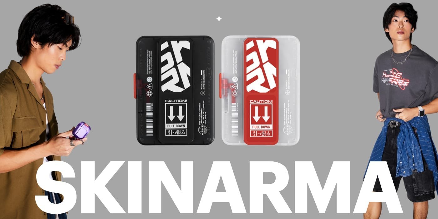 Mbajtës magnetik kartash SKINARMA PHAZE, me grip dhe stand, i zi