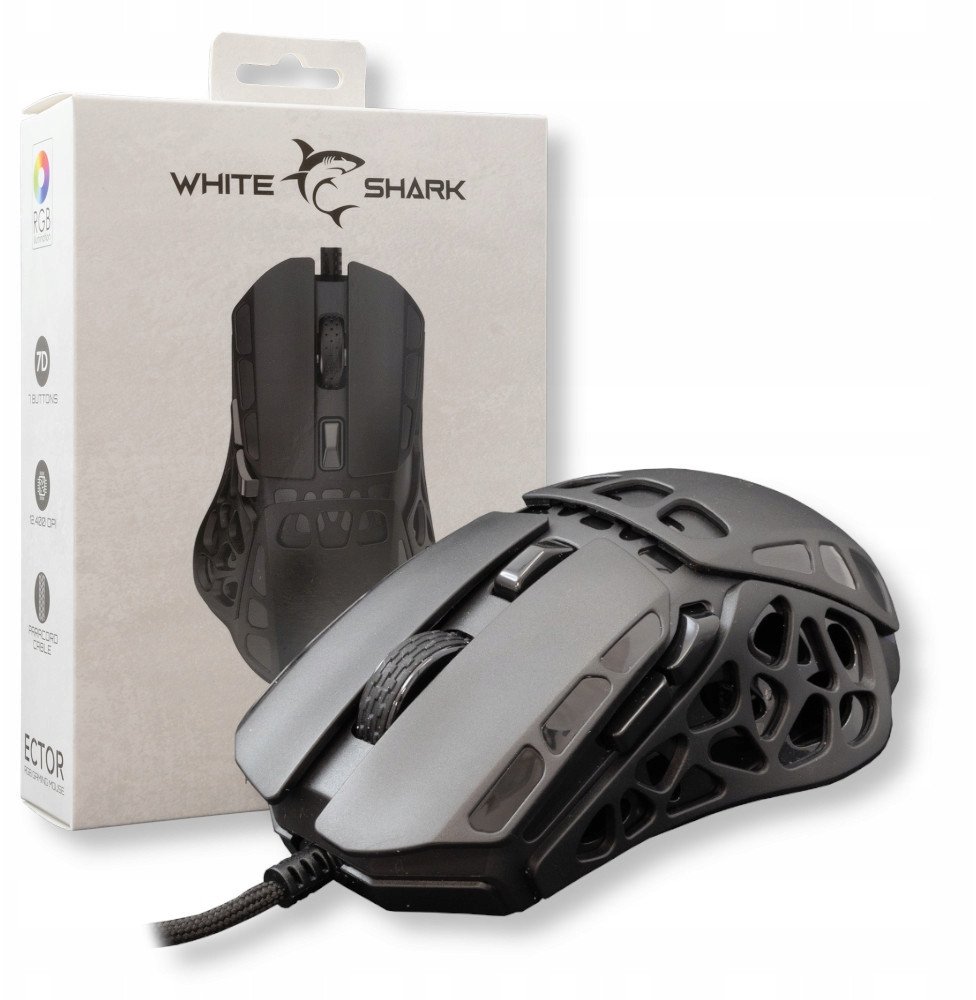 Maus gaming White Shark GM-5016 Ector, 7 butona, RGB, i zi
