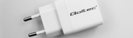 Karikues Qoltec Power Adapter 65W GaN, 2x USB C PD, 1x USB QC 3.0, i bardhë