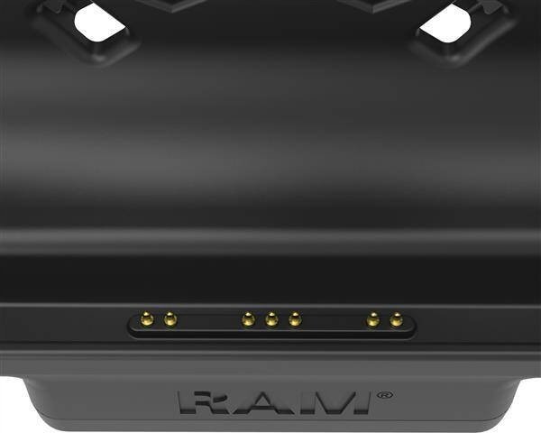 Mbajtëse aktive për tablet RAM Mounts RAM HOL SAM60CPU, për Samsung Tab Active5 Tab Active3 Tab Active2, me karikim GDS pogo, e zezë