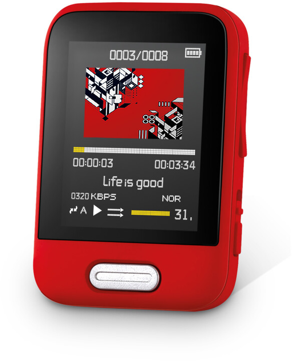 [OUTLET] MP3 Sencor SFP 7716 - 16GB, i kuq