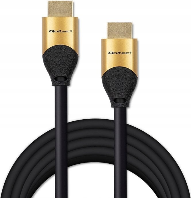 Kabllo HDMI Qoltec 50357, 5 m, HDMI 2.1 Ultra High Speed, e zezë