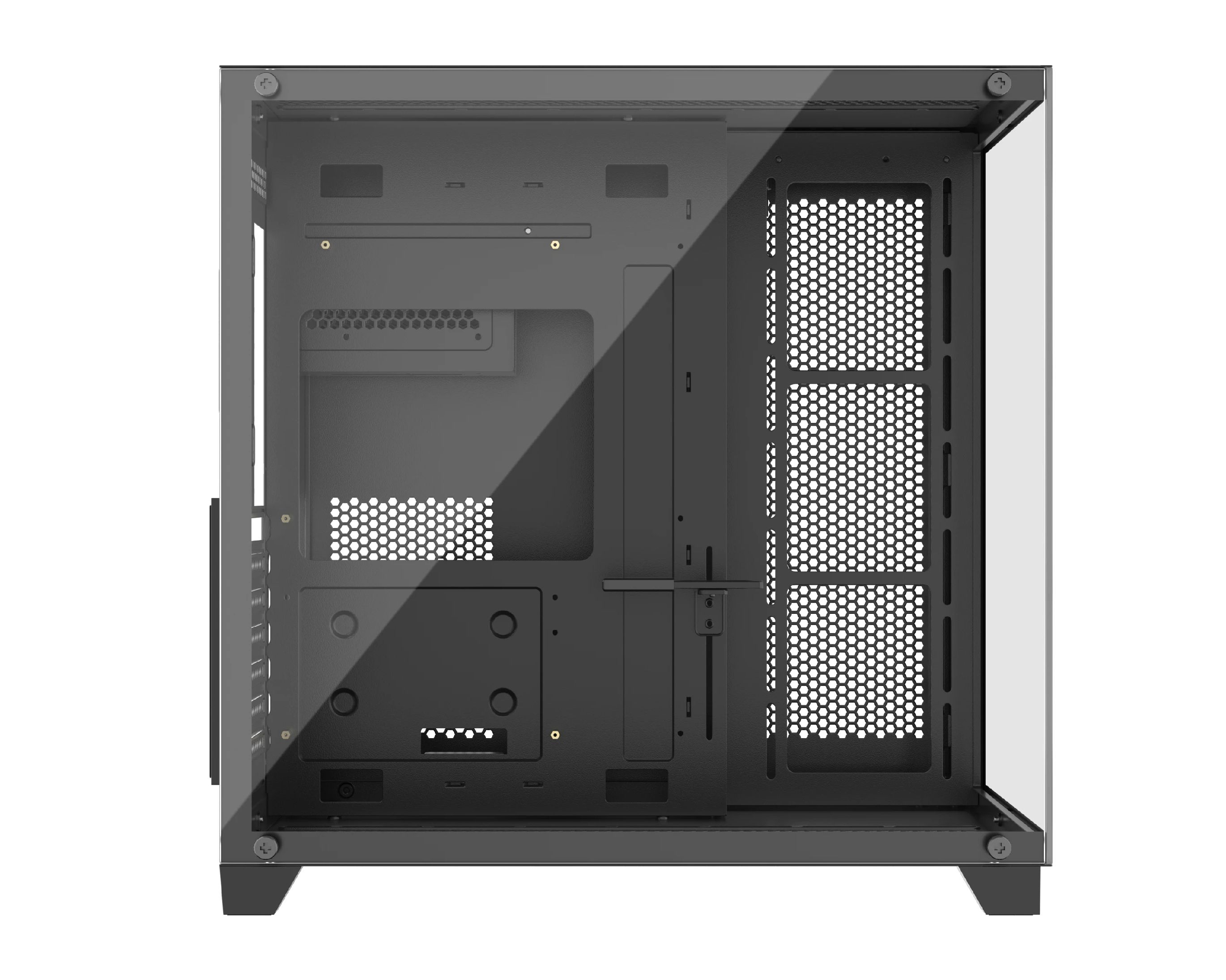 Kasa kompjuteri 1stPlayer MEGAVIEW MV8, ATX Middle Tower, xham i temperuar, e zezë