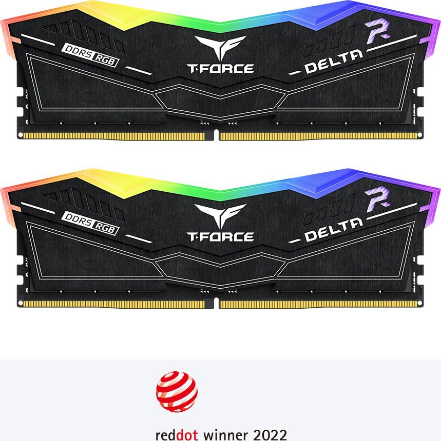 Memorie TeamGroup T-Force Delta RGB, DDR5, 48 GB, 8200 MHz, CL38, FF3D548G8200HC38EDC01