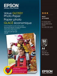 Letër fotografike EPSON Value Glossy Photo Paper për printer A4, 50 fleta