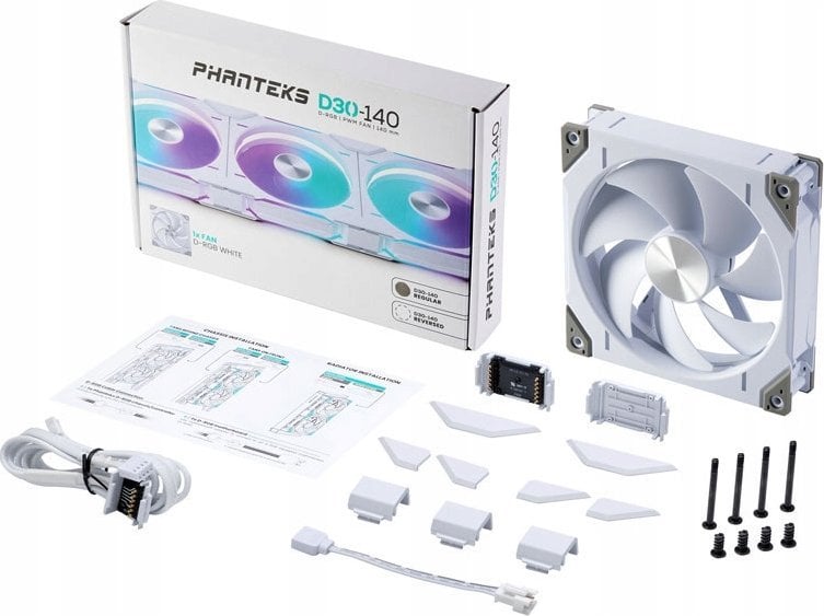 Ftohës Phanteks D30-140 D-RGB Regular (PH-F140D30_DRGB_PWM_WT01), 140 mm