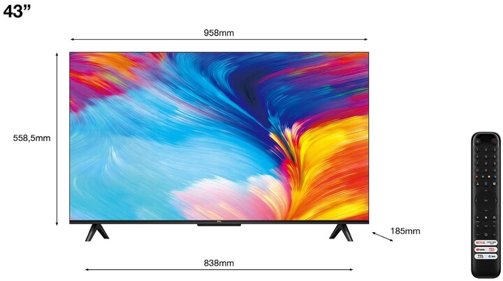 Televizor TCL 43P635, 43" (108cm), 4K UHD, i zi