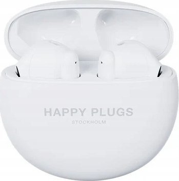 Kufje pa tela Happy Plugs Joy Lite, True Wireless, me kuti karikimi, të bardha