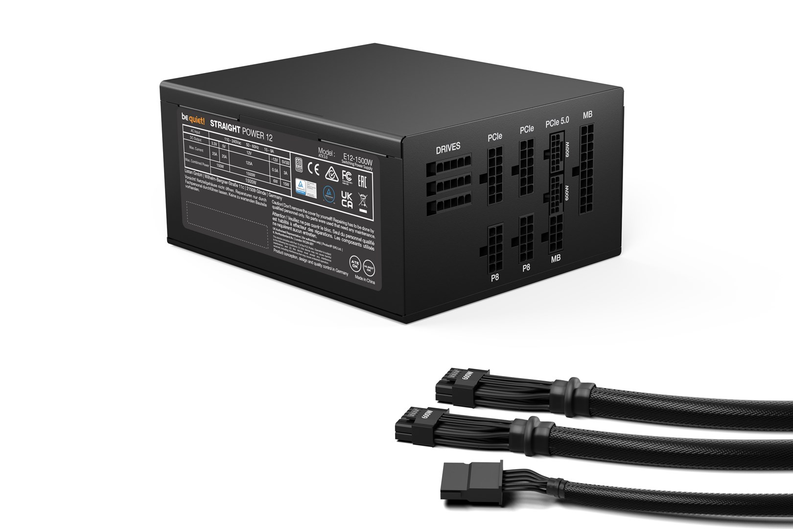 Burim energjie be quiet! BN340, 20+4 pin ATX, 1500 W
