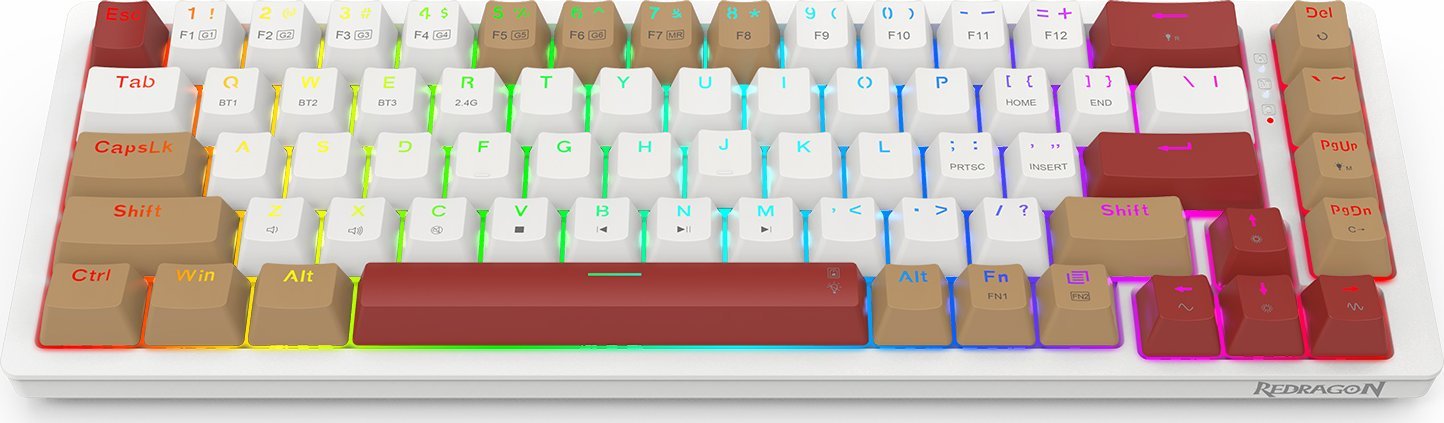 Tastierë gaming Redragon Rammus K677 PRO, mekanike 60%, wireless RGB, e zezë