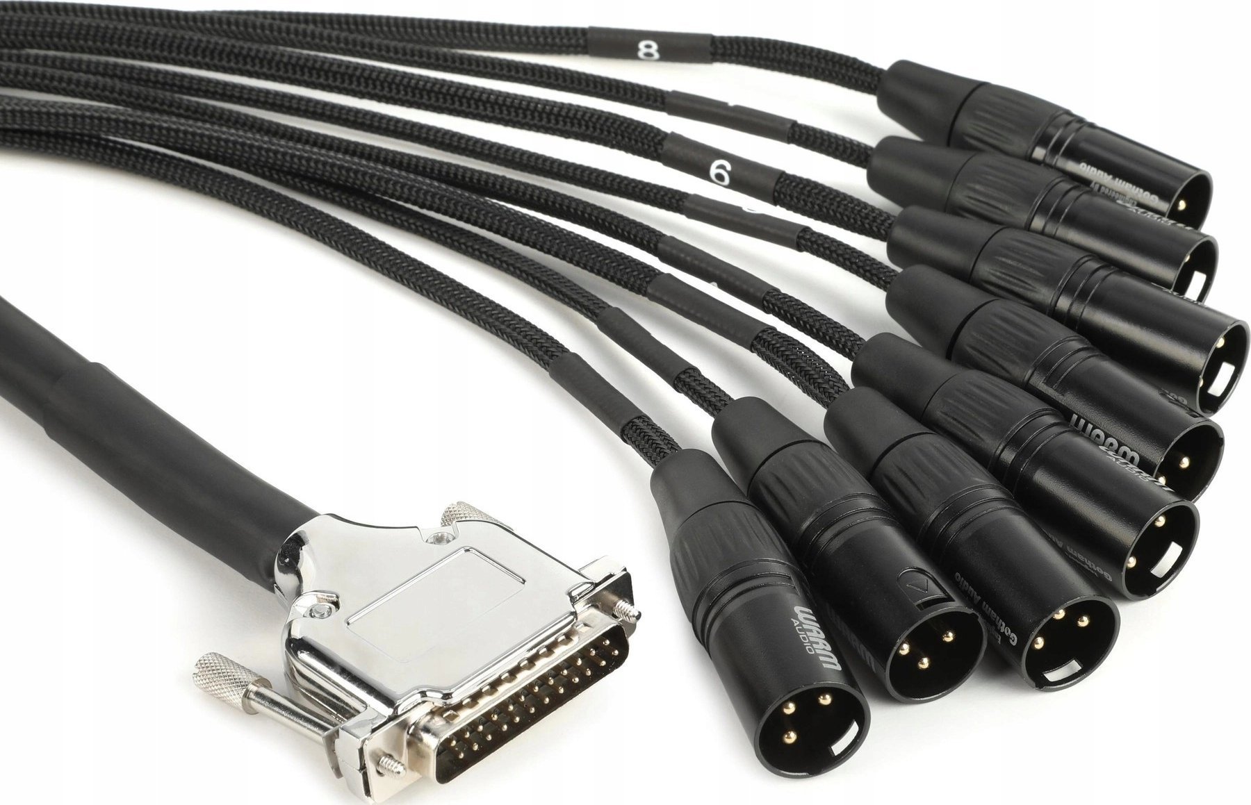 Kabllo audio Warm Audio Premier DB25 në XLR mashkull, 1.8 m, e zezë