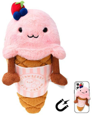Portofol MagSafe Laut MAGMOJI Ice-cream Cone, pelush, me zinxhir, shumëngjyrësh