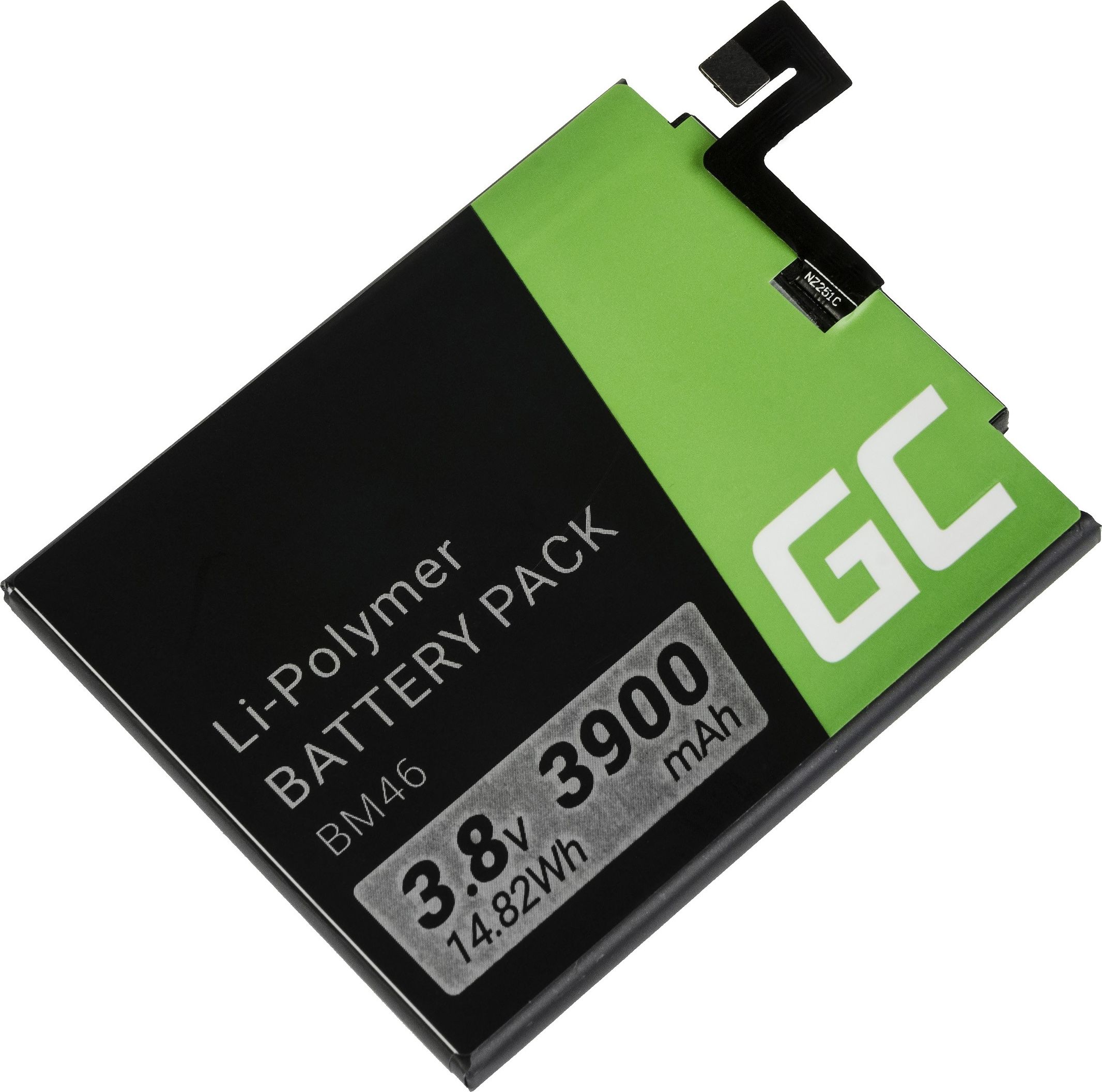 Bateri telefon Green Cell BM46, 3900mAh, 3.8V, për Xiaomi Redmi Note 3