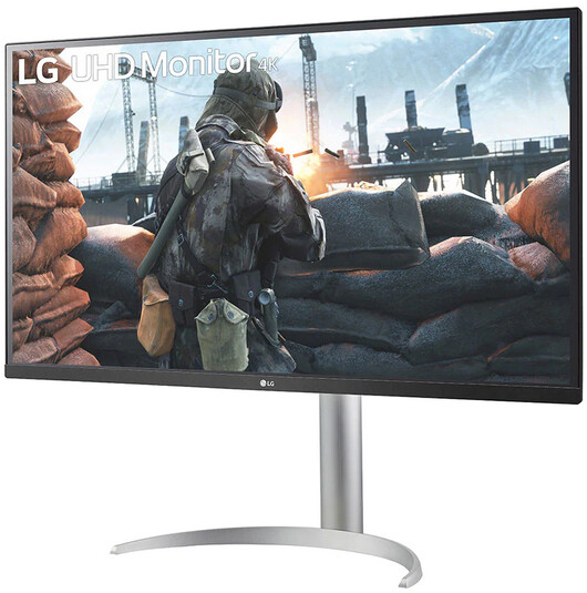 Monitor LG 32UP55NP-W, 31,5", LED, 4K UHD, i zi/ argjendtë