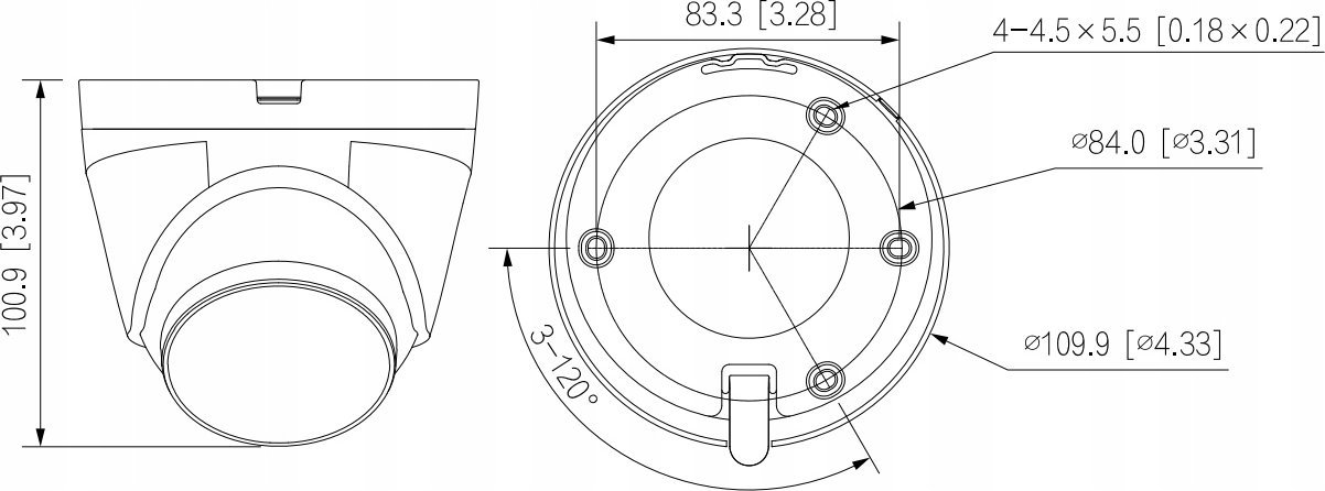 IP куполна камера Дахуа IPC-HDW1439V-A-IL, 4 Mpx, леќа 2.8mm, бела