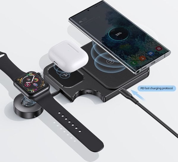 Karikues wireless Usams US-CD190, 3in1, 15W, i zi
