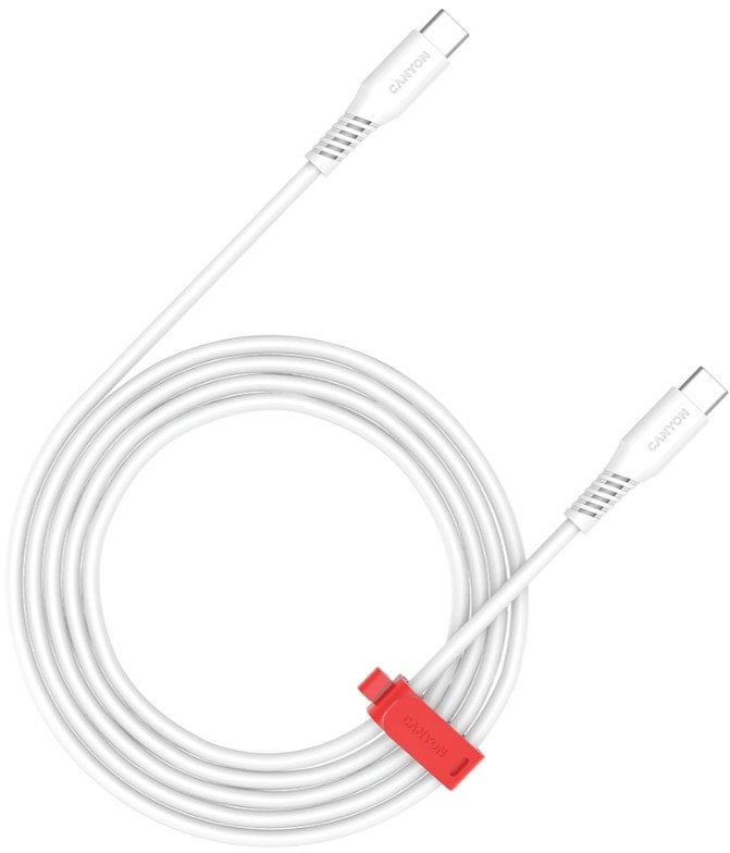 Kabllo USB C në USB C Fonua Canyon, 60W, 2m, e bardhë