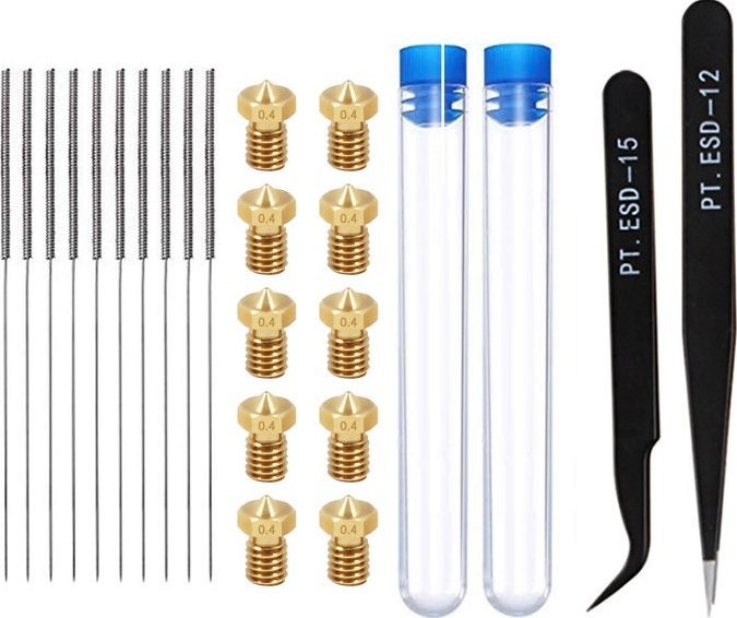 Set mirëmbajtjeje grykë 3D Printer Oem E3D, 0.4 mm, metalik