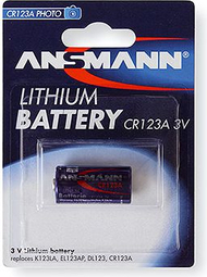Bateri litiumi Ansmann CR123, 3V