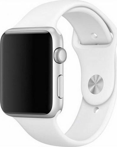 Rrip silikoni Mercury për Apple Watch 44mm, i bardhë