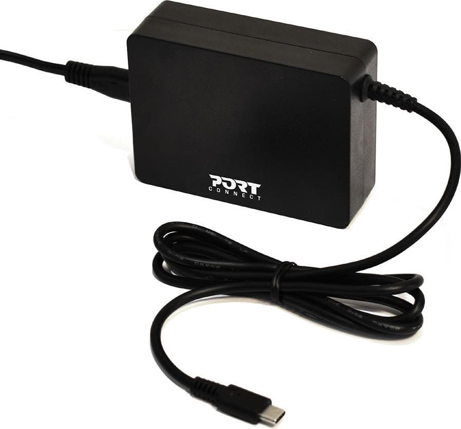 Karikues USB C Port Designs 900098 EU, 90W, për ambiente të brendshme, i zi