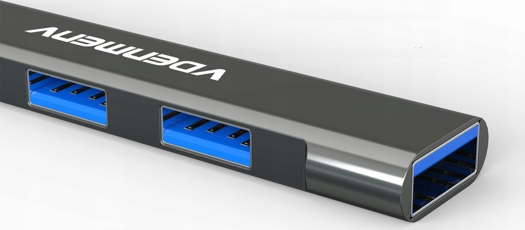 USB hub Denmen Vega DU17, 4 porta, alumini, i zi