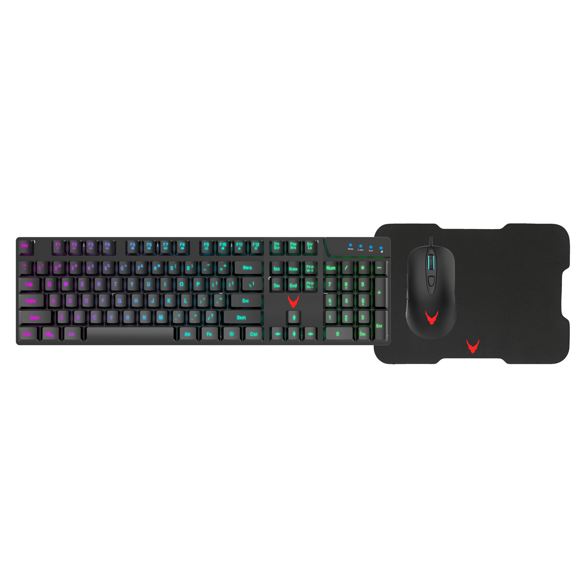 Set gaming Varr Cherry VSETKMP01, tastierë + maus + mauspad, i zi